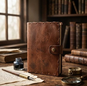 Premium Quality Eco-Friendly <b>Leather</b> Modern Rectangle Notebook Journal True Travel Companion Handmade Personal Thick <b>Diary</b> - Product Image 5