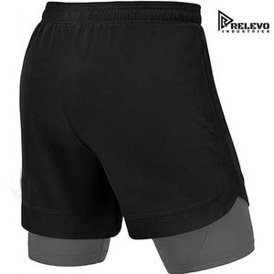 <b>Men</b> 2-in-1 Running <b>Shorts</b> with Zipper Pocket, Quick-Dry Athletic High Quality Gym <b>Shorts</b> with Built-In <b>Compression</b> Liner - Product Image 3