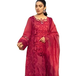 Traje Salwar Kameez de Alta Calidad Estilo Pakistaní para Boda, Vestido de Novia de Seda Modal Viscosa Cosido, Ropa Étnica para Mujer - Product Image 1