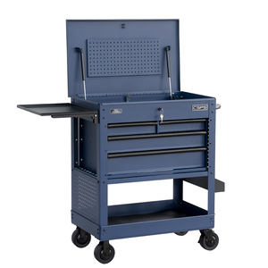 Heavy Duty Powder Coated Steel 4 Drawer Utility <b>Cart</b> Family keywords: for Garage Workshop Storage Use - Product Image 3