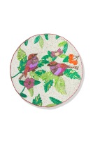 Napperon rond festif artisanal perlé pour Noël, tapis de table de luxe pour la décoration des repas de fêtes