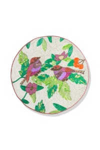 Festive Handcrafted Christmas Tree Beaded <b>Round</b> Placemat Luxury Table <b>Mat</b> For Holiday Dining Decor - Product Image 4