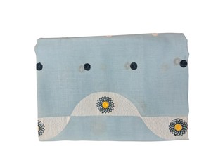 Tela bordada con margaritas, tejida, ligera, transpirable, 100% algodón peinado, color azul cielo suave, muy demandada, para vestidos de niñas y mujeres. - Product Image 5