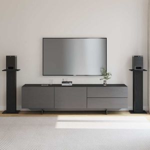 Soportes para Altavoces D0100X3W8HT en Roble Negro, 11.81 X 11.81 X 31.50 Pulgadas, Soporte para Sistema de Cine en Casa, para Equipos de Audio - Product Image 6