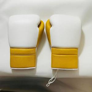 Guantes de Boxeo con Cordones de Alta Calidad, Superventas, con Logotipo Personalizado, de Piel de Vaca, para Adultos, Transpirables, para Competición - Product Image 1