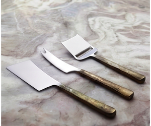 Set Of 3 Polished Stainless Steel Cheese Spreaders Elegant Silverware Perfect <b>For</b> Weddings Events And Stylish Kitchen Utensils - Product Image 1