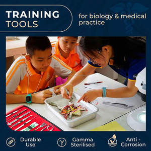 Kit de dissection avancé de 22 pièces pour étudiants en médecine avec manche de scalpel # Ciseaux à 3 Lames, Pince et Étui de Transport - Product Image 5