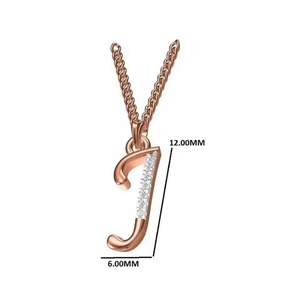 Collier pendentif lettre J en or 18 carats, tendance et très vendu, pour femme, cadeau idéal avec un charme élégant - Product Image 1