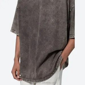 en's Clothes Oversized <b>Tshirt</b> Streetwear Short Sleeves Custom Blank T Shirt for Men Cotton <b>Polyester</b> Heavy Weight - Product Image 5