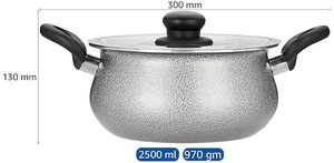 Casseroles modernes en acier inoxydable, revêtement antiadhésif, couvercle en verre trempé, passe au lave-vaisselle, diamètre 24 cm, durables, élégantes, adaptées aux aliments - Product Image 4