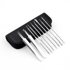 Juego de herramientas extractoras de acné facial, kit de eliminación de puntos negros, herramientas limpiadoras de poros de acero inoxidable, kit removedor de puntos negros - Product Image 1