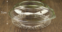 Bol rond transparent en plastique jetable de 8, 12, 16, 24, 32 oz, contenants alimentaires pour le déjeuner et les salades avec couvercle