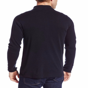 Haut de performance léger à col zippé pour homme |   Pull-over athlétique respirant à manches longues avec imprimé numérique sur le devant |   Entraînement de golf et fitness - Product Image 3