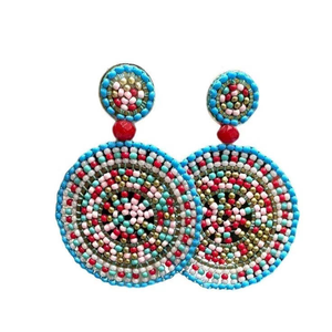 Joyería de moda duradera hecha a mano con cuentas bordadas de la mejor calidad, forma ovalada, por MULTI CRAFT - Product Image 2