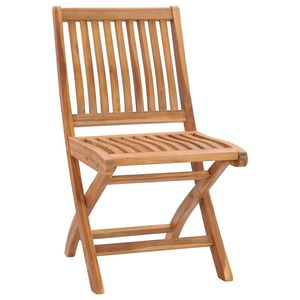 Juego de 2 sillas de patio de madera de teca con cojines beige, muebles cómodos para exteriores - Product Image 3