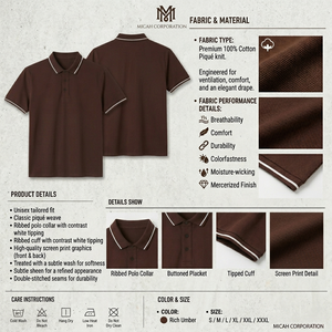 Polo à manches courtes pour homme, couleur unie, tricot piqué, style décontracté, avec col et poignets à bordure blanche - Product Image 5