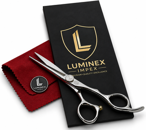 NYBL-55 5.5inch Straight <b>Left</b>-<b>handed</b> <b>Scissors</b> JAPAN 440C Sharp 58-59HRC Hardness Stainless Steel Handle Barber Shears Hair 28 - Product Image 1