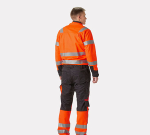 Combinaison de travail haute visibilité pour hommes, orange, réfléchissante, en polyester, uniforme - Product Image 2