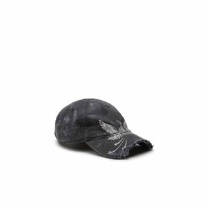 ZAHRI SPORTS Washed Cotton Canvas Baseball <b>Cap</b> with Eagle Print <b>Vintage</b> Distressed 6-Panel Metal Buckle Unisex Adult Casual Wear - Product Image 4
