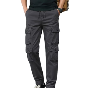 Pantalon cargo athlétique pour homme de marque, personnalisé, multi-poches, décontracté, coupe droite, ample, avec bas ouvert, pour la randonnée et le jogging - Product Image 5