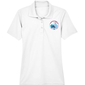 Camisa Polo Blanca para Mujer, Bordada con Escudo, Manga Corta, Cuello Camisero, Mezcla de Algodón, Informal, para Golf, Negocios, Moda - Product Image 2