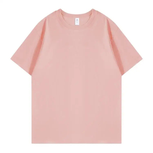 Camiseta de Manga Corta Oversize Roja para Hombre, Color Liso, Cuello Redondo, Informal, para Marca Privada - Product Image 2