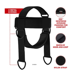 Harnais de musculation robuste pour la tête et le cou avec sangle réglable, prix usine OEM, pour fournisseur d'équipements de gym - Product Image 4