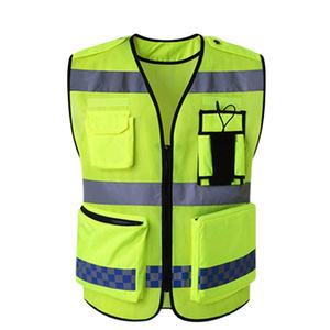 Gilet réfléchissant de construction de sécurité haute visibilité avec logo personnalisé Vêtements de travail pour la sécurité et les caractéristiques réfléchissantes - Product Image 3