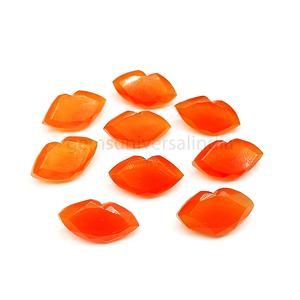 Cuentas de piedra preciosa de cornalina natural talladas a mano con forma de labios lisos para la fabricación de joyas, 15x9mm, abalorios sueltos de labios tallados, a granel. - Product Image 4