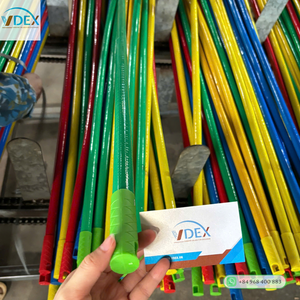 Wooden <b>Broomstick</b>, PVC Coated Finish & Reinforced Color Plastic Cap - Product Image 6