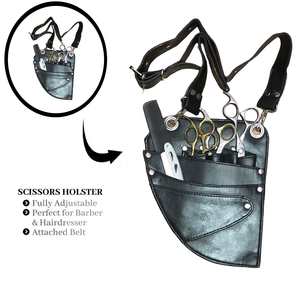 Estuche de Cuero de Alta Calidad para Instrumentos de Belleza, Bolsa con Clip para Cinturón, Estuche de Exhibición para Tijeras, Funda de Cuero para Tijeras de Peluquería - Product Image 2