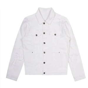 Veste en jean pour homme, veste d'automne et d'hiver, veste à manches longues, veste tendance pour homme, coupe slim, veste décontractée streetwear - Product Image 6