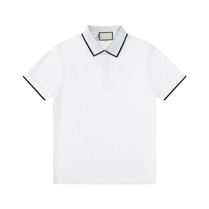 Polo en coton peigné de qualité supérieure, maille piqué, respirant, toucher doux, broderie personnalisée, polos décontractés pour affaires - Product Image 3
