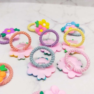 Colorful Plastic Decorative Floral Hair <b>Ties</b> for School Birthday Celebrations & More Occasions - Product Image 6