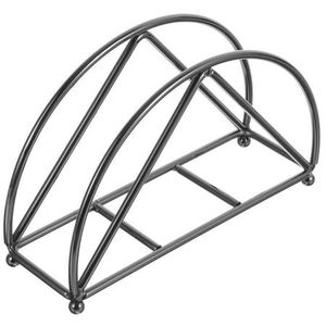 Metal Napkin Holder Arch Frame Design <b>Silver</b> <b>Wire</b> Tissue Organizer Minimal Tabletop Kitchen Stand - Product Image 1