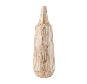 Vase de table fait main avec mosaïque de nacre, design côtier, pour l'arrangement floral - Product Image 1