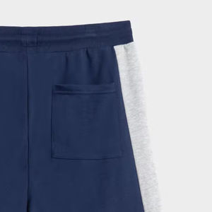 2025 été vêtements de sport Shorts décontractés nouvelle couleur bloquant contraste mi coton Polyester OEM ODM à prix réduit solide toile en gros - Product Image 4