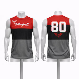 Camiseta de Voleibol Personalizada Azul, Negra y Verde para Hombre, Sin Mangas, Sublimada, Uniforme de Equipo, Transpirable, de Secado Rápido - Product Image 2