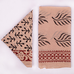 Craftjaipur Luxury Cotton <b>Square</b> <b>Scarf</b> Hand Block Print Floral Durable Breathable Skin-Friendly Casual Spring Summer Bandana - Product Image 6