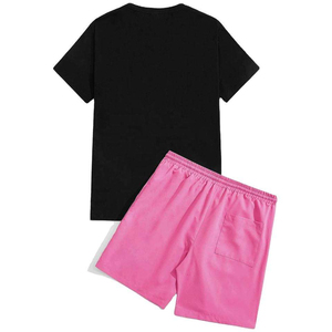 New Summer Short <b>Sets</b> High Quality French Terry 100% Cotton Breathable Short Sleeves 2 Piece T-shirt Shorts <b>Sets</b> - Product Image 3