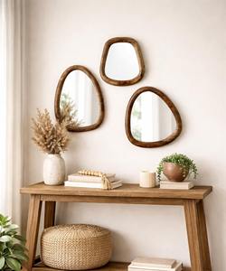 Miroir mural en bois haute définition à prix d'usine pour la décoration intérieure, plateau d'accessoires de table en gros - Product Image 2