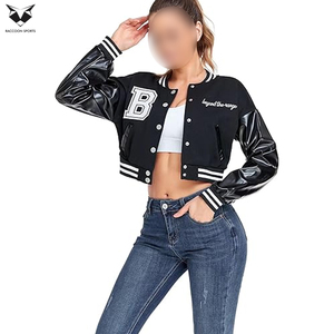OEM ODM Street Style <b>Letter</b> Embroidery Fleece Lining Long Sleeve Stand Collar Lightweight Casual College Baseball <b>Jacket</b> For <b>Men</b> - Product Image 3