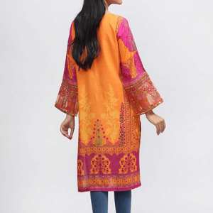 Camisa de seda cruda bordada y estampada talla XS PW3059, 1 unidad - Product Image 1