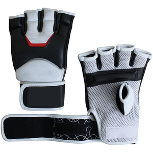 Mesh Palm Fingerless MMA Boxing <b>Gloves</b> Adult Training Closure Durable <b>Moisture</b> Wicking Customizable Size Color Protective PU UFC - Product Image 5