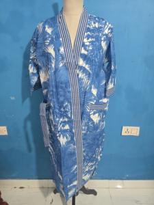 Kimono de Algodón Indio Hecho a Mano para Mujer, Hermoso Cárdigan de Verano para Spa, Playa, Regalo de San Valentín, Bata de Playa - Product Image 3