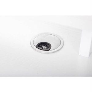 Scrivania per Computer in Truciolato Bianco Effetto Legno con Cassetti in Tessuto Non Tessuto, Scaffale Multistrato 140x50x86cm e 2 Prese USB - Product Image 4