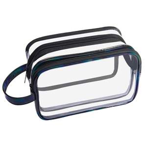 Bolsa de Maquillaje de Cuero Transparente Impermeable con Logotipo Personalizado, Bolsas de Cosméticos de PVC para Mujer - Product Image 5