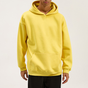 OEM High Quality 100% Cotton Regular Fit Zipper-Up <b>Thick</b> <b>Fleece</b> Drop Shoulder Solid Custom Men Hoodies Manufacturer - Product Image 3