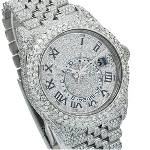 นาฬิกาเพชรแบบกลไกสแตนเลสสำหรับผู้ชายนาฬิกาแฟชั่นประดับเพชรความชัดเจนของ VVS ปรับแต่งได้ - Product Image 2