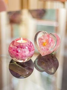 Contemporary Resin Candle Holder Artistic Handmade Design For Elegant Dining Room And Event Decoration - Product Image 1